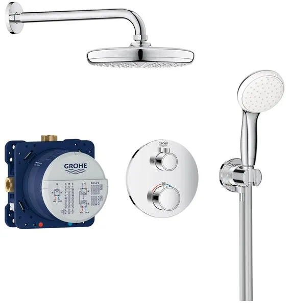 Grohe Grohtherm brusesæt med Tempesta 210, krom